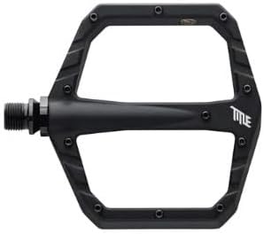 Connect Black Aluminum Pedals - CNC Machined 6061-T6 Lightweight Low-Profile Off-Road & MTB Pedals with CrMo SCM 415 Spindle, 22 Pins, Sealed Bearings, 14mm Concave Platform for Superior Grip & Perfor