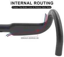 Alfa Pasca Aero Handlebars for Road Bike Carbon Racing Bicycle Handlebars Drop Bars Lightweight 31.8 UD Glossy/Matte 400/420/440mm