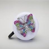 Cruiser Candy Super Bling Bicycle Bells, Rhinestone Bike Bells, Alloy Ringer for Nice Classic Bicycle Bell Ring Sound, Beach Cruiser, City Bike, Ebikes Universal Fit