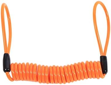 Reminder Cable,Disc Lock Reminder Cable Security Steel Wire for Motorbikes, Motorcycles, Scooters, Bike(Orange) (Orange)