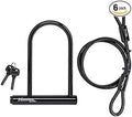 Master Lock 7.25" U Lock with Looped End Cable,(Pack of 6)