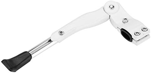 Bike Kickstand Adjustable Length Aluminum Alloy Bike Side Replacement Kickstand for Bike 16" 20" 24" 26" (White)