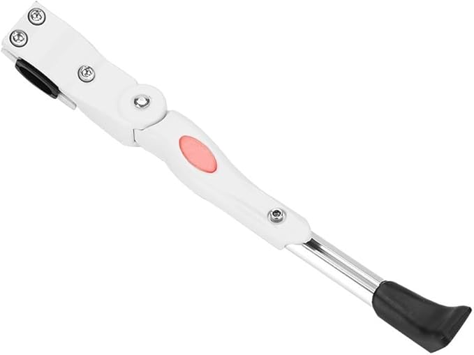 White Adjustable Bike Kickstand Aluminum Alloy NonSlip Stand Accessories for 16" 20" 24" 26" Bikes(White)
