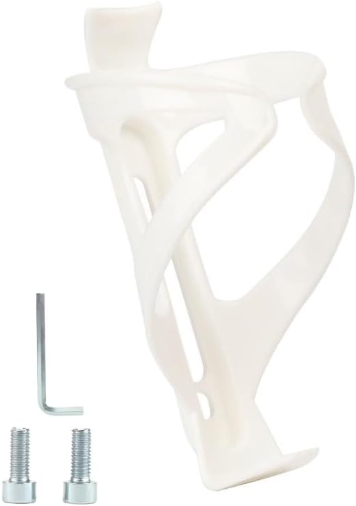 Lightweight Bicycle Water Bottle Holder - Secure, Versatile, and Stylish Bike Universal Drink Cage, Cycling, Road/Mountain Bikes (White)