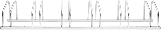Galvanized Steel Floor Freestanding Bicycle Stand for 6 Bikes, 6 Bikes Floor Bike Stand, Bike Floor Parking Rack for Indoor & Outdoor Garage Storage,-879