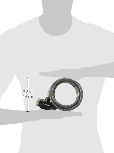 Kryptonite Parkview Bike Lock Cable, 6ft. x 12mm Braided Steel Cable Anti-Theft Security Bicycle Lock with Keys for Outdoor Equipment, Bicycles, Scooters, Fence, Gate
