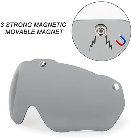 Shinmax Bike Helmet with USB Rechargeable Light & Detachable Magnetic Goggles UV Protective, Bicycle Helmet Men Women Mountain Road Adjustable Adult Cycling Helmet (WT-049)