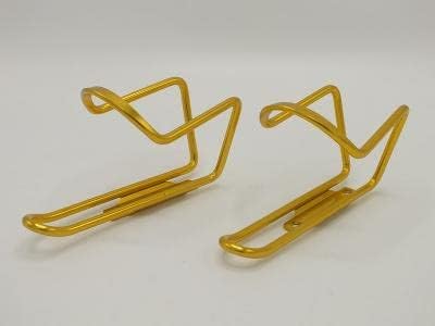 Gold Water Bottle Cage Pair Road Mountain Hybrid Confort Cruiser Bike Frame Mount Aluminum Alloy