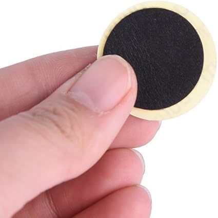 24 Pcs Black Bike Tire Patch Kit,Glueless Bike Repair Patch, Round Bicycle Tube Patches, Bike Inner Tube Repair Kit, Bike Patch Kit for Road and Mountain Bikes Tire Repair Kits