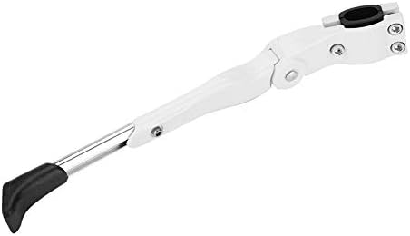 Bike Kickstand Adjustable Length Aluminum Alloy Bike Side Replacement Kickstand for Bike 16" 20" 24" 26" (White)