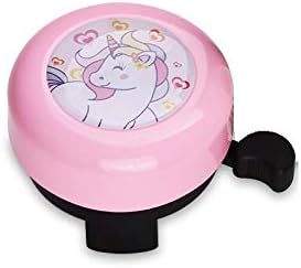 MINI-FACTORY Unicorn Kids Bike Bell and Streamers Set - Loud Clear Ringing Bicycle Bell & Colorful Tassel Ribbons - Easy Attach Accessories for Children’s Bikes, Scooters, and Girls’ Cycle Gifts