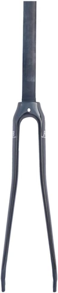 Carbon Fiber Rigid Fork 700C Road Bike Fork V/C Brake 1-1/8'' Straight Threadless Quick Release Front Fork(700c White)