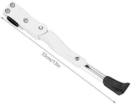 Bike Kickstand Adjustable Length Aluminum Alloy Bike Side Replacement Kickstand for Bike 16" 20" 24" 26" (White)