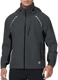 Nepest Cycling Rain Jacket Mens Waterproof Lightweight Packable Biking Windbreaker with Hood Raincoat for Running Hiking