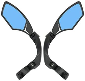 Hafny New Handlebar Bike Mirror, HD Blast-Resistant, Safe Crystal Clear Glass, Adjustable Rotatable, Rearview Mirror for Bicycle, HF-MR095