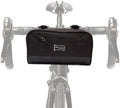 Po Campo Domino Handlebar Bag Large Waterproof Bicycle Storage Bag Front Mount that converts to Crossbody (Black Ripstop)
