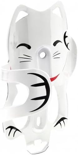 Portland Design Works Water Bottle Cage - Lightweight Water Bottle Holder for Bikes, Lucky Cat Cage, White