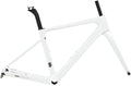 700C Road Bike Frameset 45 48 50 52 54CM Climbing Bike Frame Disc Brake Carbon Fiber Bike Frames Thru Axle F12×100mm R12×142mm(White,52CM)