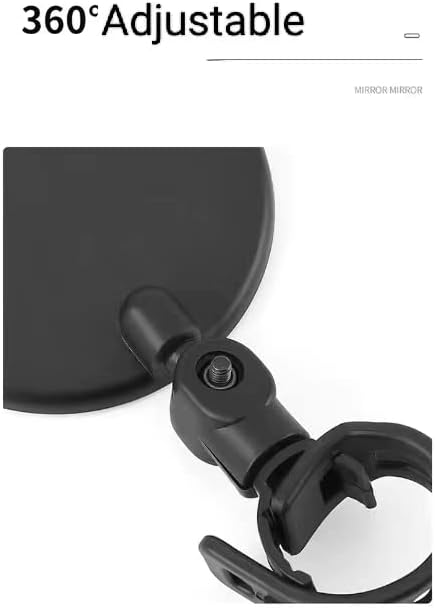 Katartizo 2PCS Adjustable Rear View Mirror for Bikes, Universal for Handlebars, Wide Angle Acrylic Convex Safety for Adult Bikes/Kids/Road/Mountain Bike