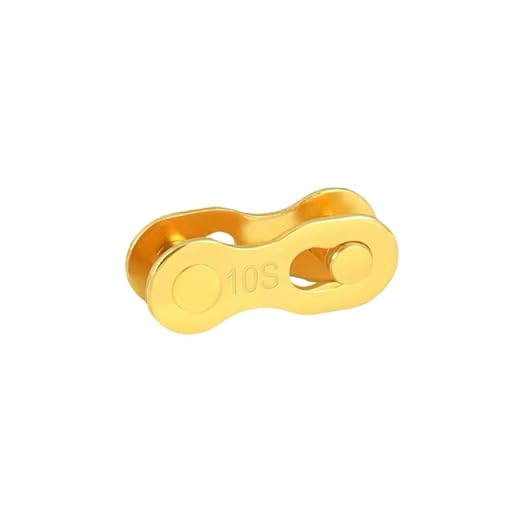Bicycle Chain Master Link Reusable Bike Chain Connecting Link, for 10 Speed, Road Bicycle and Mountain Bike, Metal Bike Master Link, Bicycle Chain Missing Link Connector, 5 Set Pack Gold