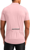 Bikewa Men's Cycling Jersey Moisture Wicking Short Sleeve UPF Half Zip Bike Road Riding Biking Shirts for Men Zipper Pockets