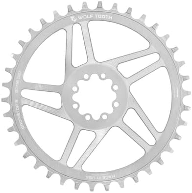 Wolf Tooth Direct Mount Chainring for SRAM 8-Bolt Raw Silver