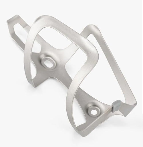 1 Pack Titanium Bike Water Bottle Cage- Ultra Lightweight 33g, Road & Mountain Bike Compatible, Corrosion-Proof, Delicate Metallic Silver Matte Texture - for Cycling, Gravel, Bikepacking