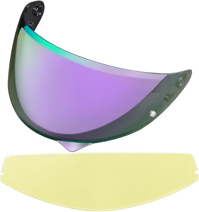 HJ-34P Helmet Visor Replacement for HJC C10.Motorcycle Helmet Shield UV Protection Compatible with HJC C10 (Revo Deep Purple+Anti Fog Film)