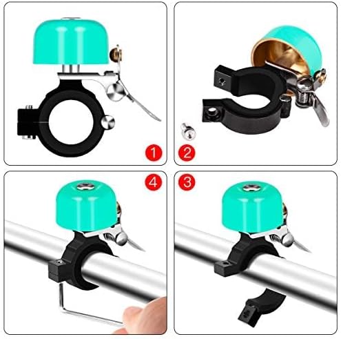 Greallthy Bike Bell Classic Brass Bicycle Bell,Bike Bells for Adults Kids, Loud Retro Bell for Road & Mountain Bikes, Universal Handlebar Fit