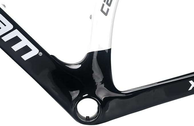 700c Road Bike Frameset Carbon Racing Bike Frameset C Brake 46/48/50/52/54cm EPS Technology with Fork Headset Seatpost BB92 (Color : A, Size : 54cm)
