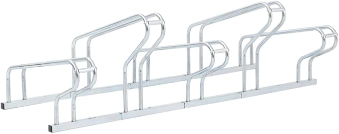 Galvanized Steel Floor Freestanding Bicycle Stand for 5 Bikes, 5 Bikes Floor Bike Stand, Bike Floor Parking Rack for Indoor & Outdoor Garage Storage,-874