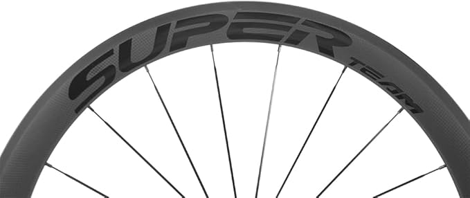 Superteam Carbon Fiber Road Bike Wheels 700C Clincher Wheelset 50mm Matte 23 Width