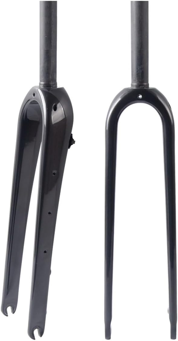 Gravel 700C Carbon Fiber Rigid Fork Road Bike Forks QR 9 * 100mm 1-1/8" 28.6mm Straight/Tapered Tube Hard Front Fork Front Fork Bikes for 55C Tires Disc Brake