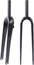 Gravel 700C Carbon Fiber Rigid Fork Road Bike Forks QR 9 * 100mm 1-1/8" 28.6mm Straight/Tapered Tube Hard Front Fork Front Fork Bikes for 55C Tires Disc Brake