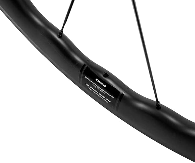 SUPERTEAM Carbon Wheelset 700C Tubeless Bike Wheel Wave Rim 45,50MM V Brake