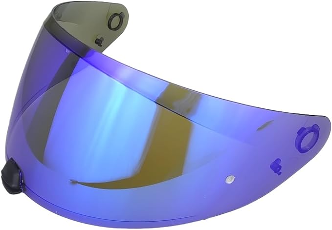 HJ-31 Helmet shield Replacement, Motorcycle Helmet Visor Compatible with HJC i10 and i70 (Smoke Revo Blue)
