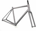 700C Gravel Road Bike Frameset 45cm 48cm 51cm 54cm Aluminum Alloy Disc Brake Frame F12*100MM R12*142mm Thru-Axle Frame with Carbon Fiber Fork BSA BB68mm XC/ATV(Gray,51cm)