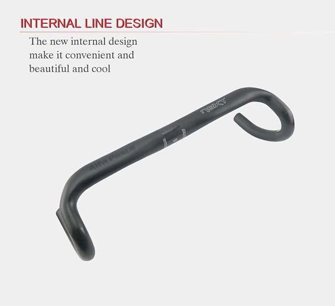 Alfa Pasca Carbon Handlebars Road Bike Handle Bar Aero Handlebars Road Bike Drop Bent Bars Road Bike Handlebars Racing Bicycle Handlebars Lightweight 31.8 Black UD Matte 380/400/420/440mm