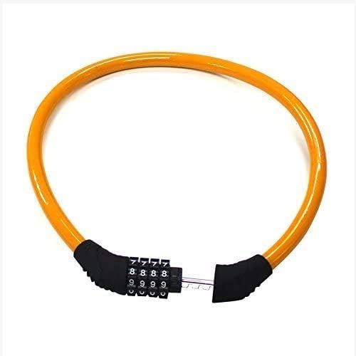 Sanwo Security Bike Lock 4 Digit Resettable Combination Cable Lock for Bicycle, 2 Feet x 1/2 Inch