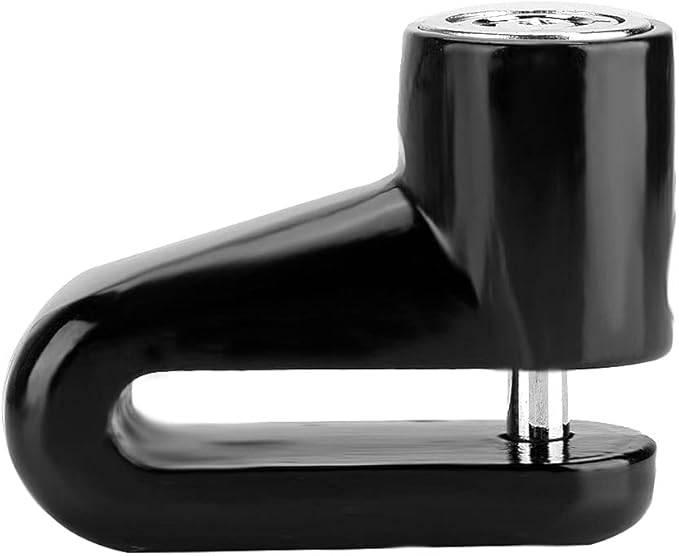 Heavy Duty Motorcycle Disc Lock, AntiTheft Pin Brake Wheel Security Lock with Alarm, Durable Bike Protection for Motorcycles & Scooters, Loud 110dB Alarm for Theft (Black)
