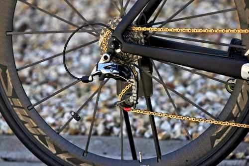 PYC SP1101 11-Speed Bike Chain, 116 Links (116L), Super Lightweight Hollow-Pin Bicycle Chain for Mountain (MTB) & Road Bikes, Compatible with Shimano, SRAM, Campagnolo (DLC Gold)