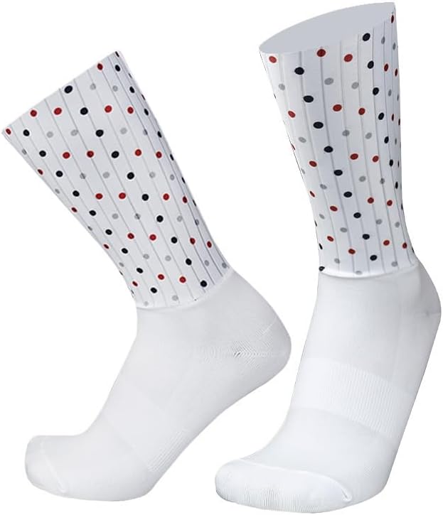 Cycling Socks Seamless Non-Slip Polka Dot Print Men'S Cycling Women'S Road Outdoor Running Sports Socks 1 Pair