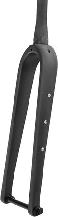 Carbon Road Bike Rigid Fork 700C Gravel Fork Thru Axle 12x100mm Disc Brake Bike Fork 1-1/8 Straight/Tapered Tube Front Fork with Water Bottle Holder Hole(Matte Black,Tapered)
