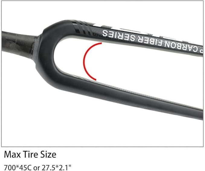 Bicycle Forks Bike Fork Full Carbon Fiber Rigid Fork 700c Road Bike Fork 1-1/2'' Tapered 26'' 27.5'' 29'' Mountain Bike MTB Fork Thru Axle 12x100mm Disc Brake Front Fork