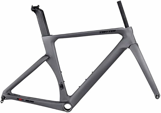 Carbon Fiber Disc Brake Frame 700c Road Bike Frameset 46CM/48CM/50CM/52CM/54CM Aero Race Frame Thru Axle F12×100mm R12×142mm Internal Routing T47