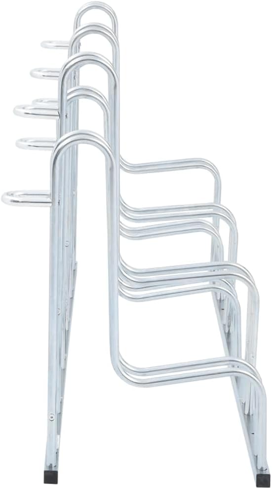 Galvanized Steel Floor Freestanding Bicycle Stand for 6 Bikes, 6 Bikes Floor Bike Stand, Bike Floor Parking Rack for Indoor & Outdoor Garage Storage,-870