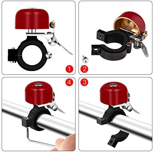 Greallthy Bike Bell Classic Brass Bicycle Bell,Bike Bells for Adults Kids, Loud Retro Bell for Road & Mountain Bikes, Universal Handlebar Fit
