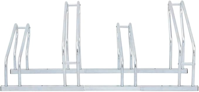 Galvanized Steel Floor Freestanding Bicycle Stand for 4 Bikes, 4 Bikes Floor Bike Stand, Bike Floor Parking Rack for Indoor & Outdoor Garage Storage,-873