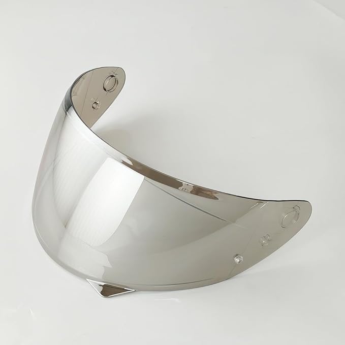HJ-34P Helmet Visor Replacement for HJC C10.Motorcycle Helmet Shield UV Protection Compatible with HJC C10 (Revo Clear Silver+Anti Fog Film)