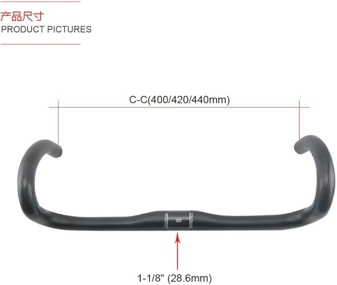 Alfa Pasca Carbon Handlebars Road Bike Handle Bar Aero Handlebars Road Bike Drop Bent Bars Road Bike Handlebars Racing Bicycle Handlebars Lightweight 31.8 Black UD Matte 380/400/420/440mm